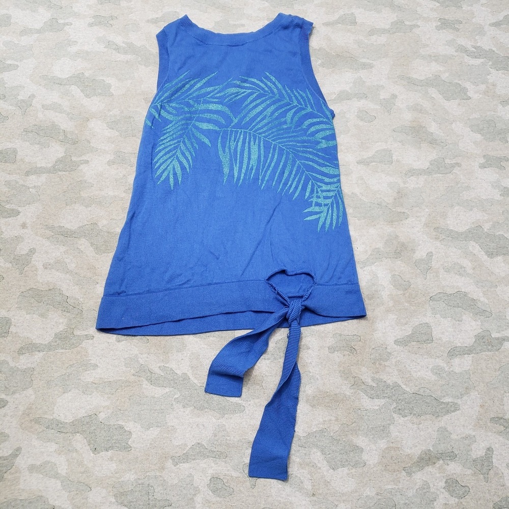 Tommy Bahama Sweater Vest Womens XS Blue Pullover Sleeveless
